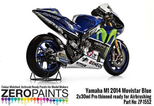 Zero Paints ZP-1552 Yamaha M1 2014 Movistar Blue Paint Set 2x30ml – imagen 4