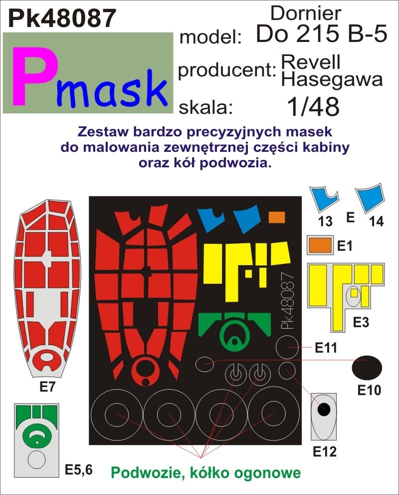 P-Mask PK48087 DORNIER DO215B-5 (REVELL/HASEGAWA) 1/48
