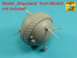 Armement Aber 35L-278 pour le char soviétique « Sharotank » : 2 canons de 37 mm, 2 mitrailleuses DShK M36 de 12,7 mm. MiniArt 1/35 – image 7