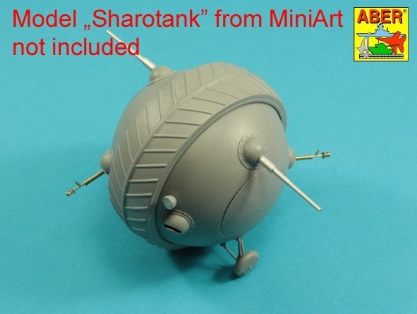 Armement Aber 35L-278 pour le char soviétique « Sharotank » : 2 canons de 37 mm, 2 mitrailleuses DShK M36 de 12,7 mm. MiniArt 1/35 – image 7