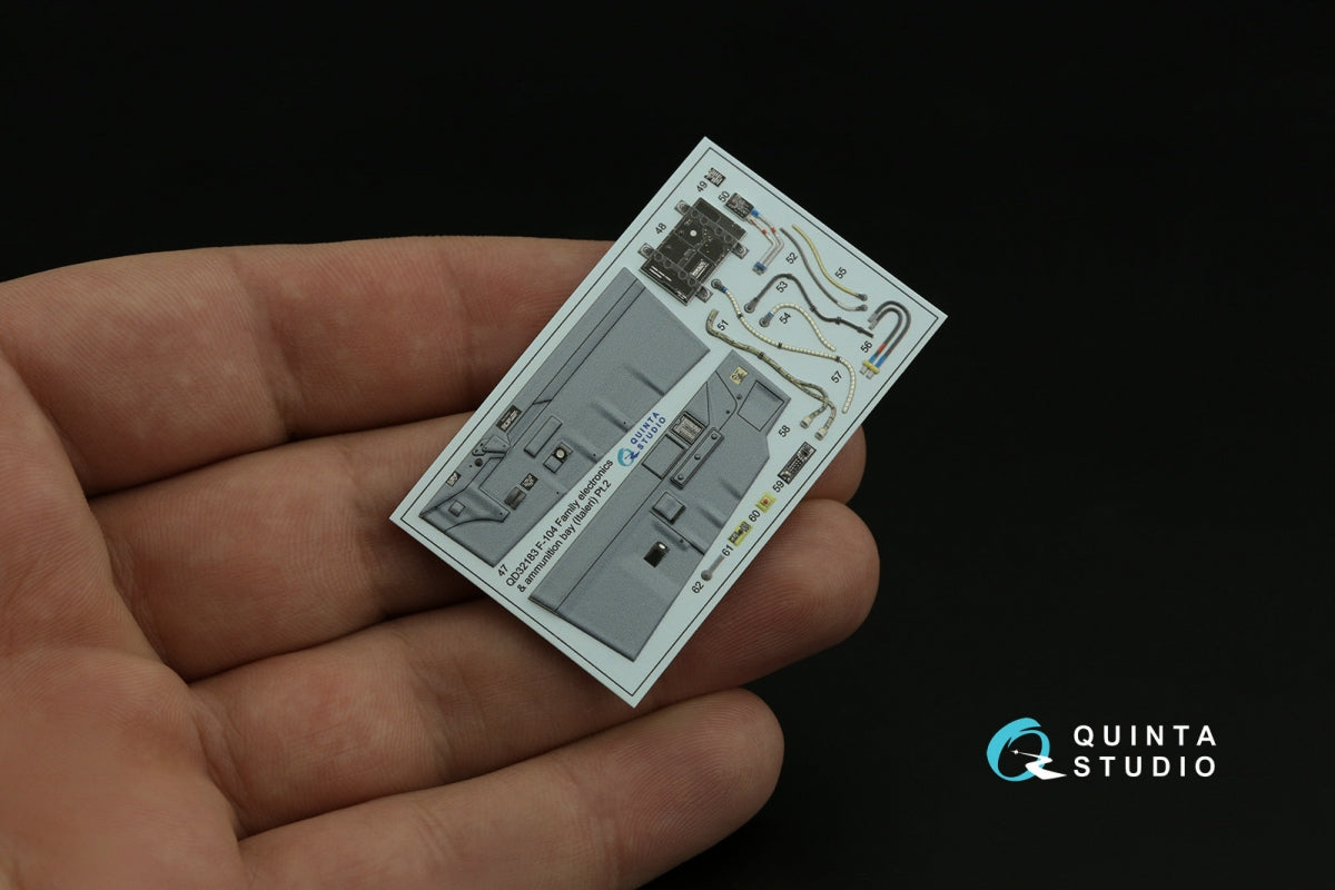 Quinta Studio QD32180 F-104S 3D-Printed coloured Interior on decal paper (Italeri) 1/32 – imagen 6