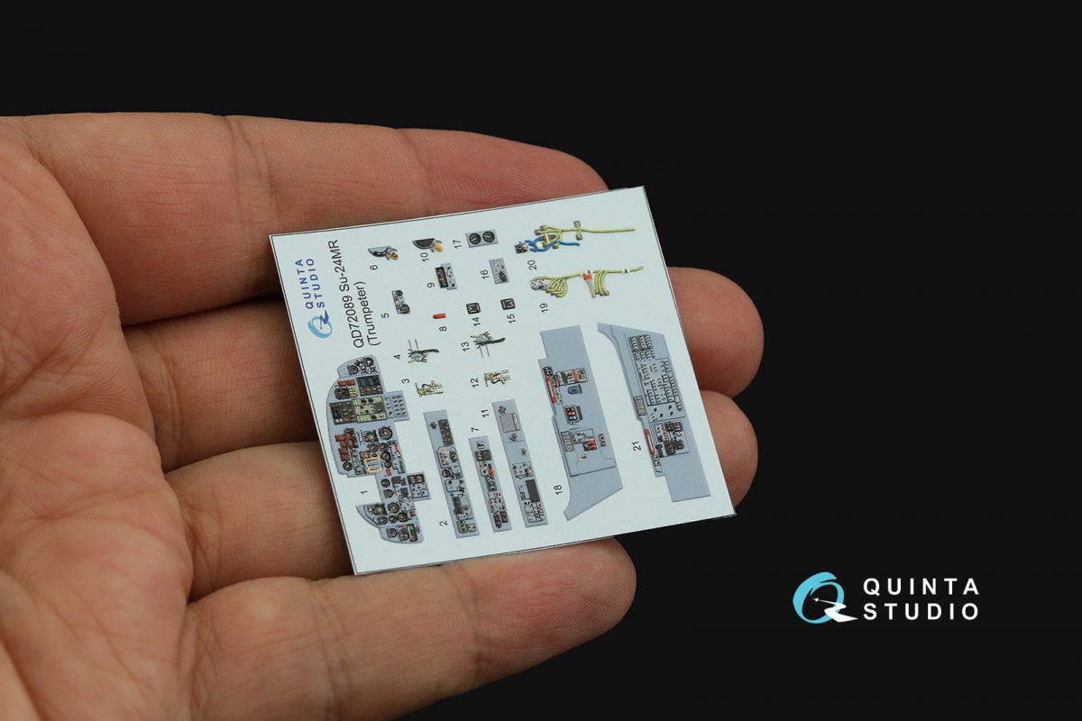 Quinta Studio QD72089 Su-24MR 3D-Printed &amp;amp; coloured Interior on decal paper (Trumpeter) 1/72 – imagen 4