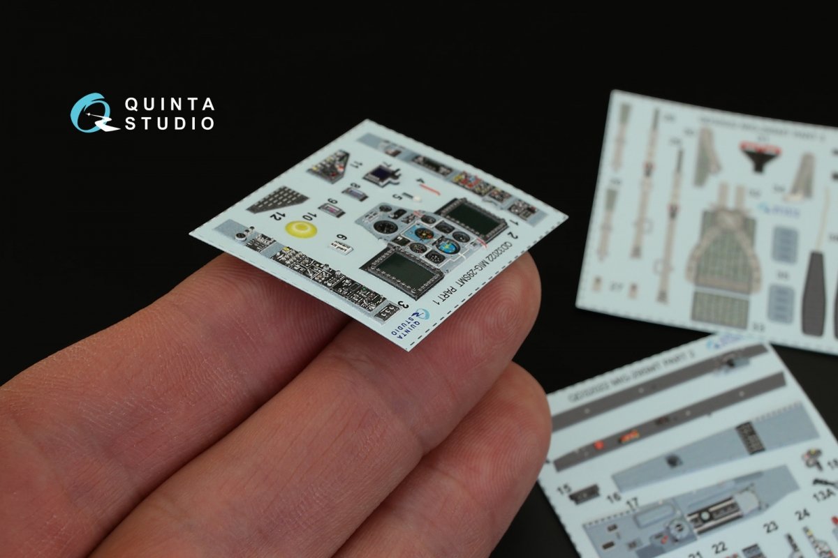 Quinta Studio QD32022 MiG-29SMT 3D-Printed &amp;amp; coloured Interior on decal paper (for Trumpeter kit) 1/32 – imagen 4