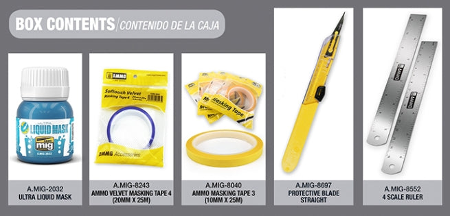 AMMO of Mig Jimenez 7819 Beginners Set - Masking Products
