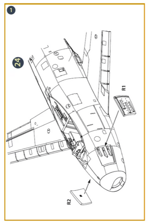 Clear Prop! CPA48057 F-86A gun port (open) for CP kits 1/48 – imagen 3