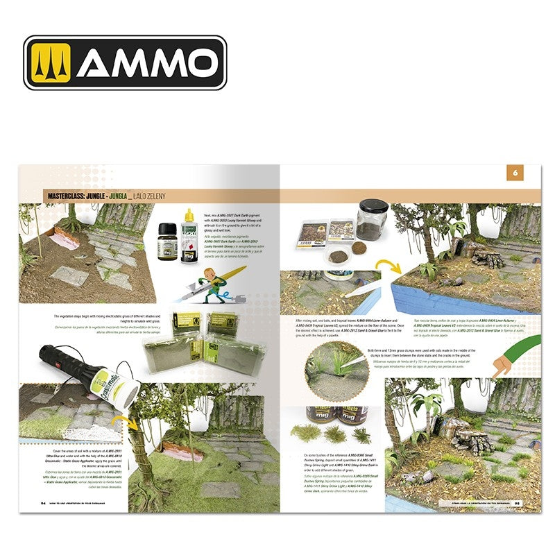 AMMO de Mig Jimenez 6254 ÉCOLE DE MODÉLISATION - Comment utiliser la végétation dans vos dioramas (Bilingue - anglais, espagnol) – image 8