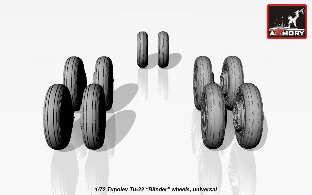 Armory Models AW72043 Tupolev Tu-22 Blinder wheels 1/72 – image 5