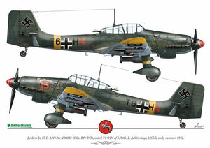 Exito ED48004 DECALS Luftwaffe Ground Attackers vol.1 - Ju 87 D-3, Hs 129, Fw 190F-8 1/48 – Bild 3