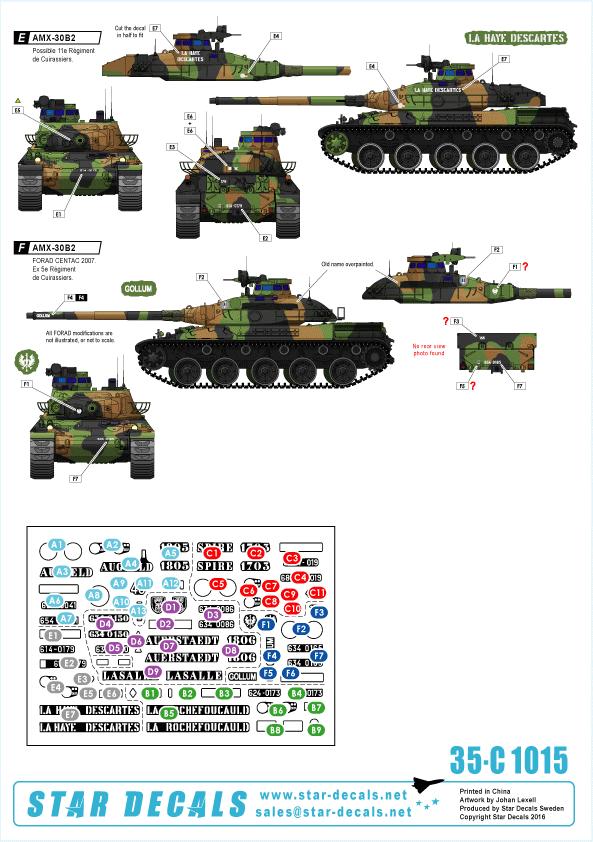 Star Decals 35-C1015 French AMX-30 B2 1/35 – zdjęcie 2