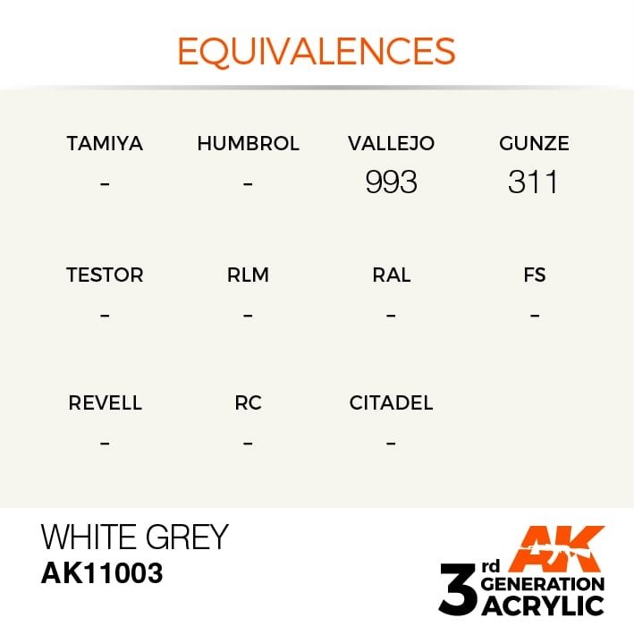 AK Interactive AK11003 White Grey 17ml – imagen 3