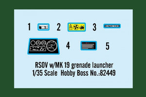 Hobby Boss 82449 RSOV w/MK 19 grenade launcher 1/35 – immagine 2