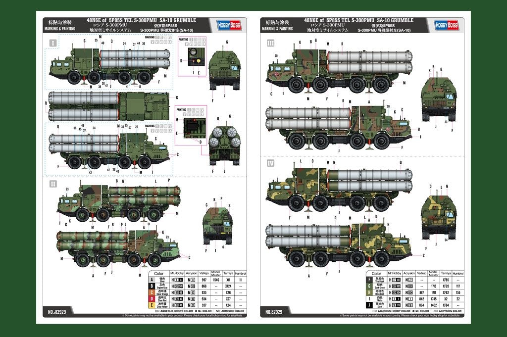 Hobby Boss 82929 48N6E of 5P85S TEL S-300PMU SA-10 GRUMBLE 1/72 – zdjęcie 3