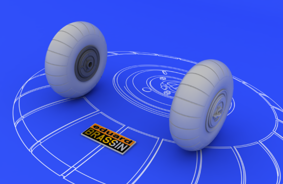 Eduard 648052 Bf 110 C/ D main undercarriage wheels 1/48 – Bild 2