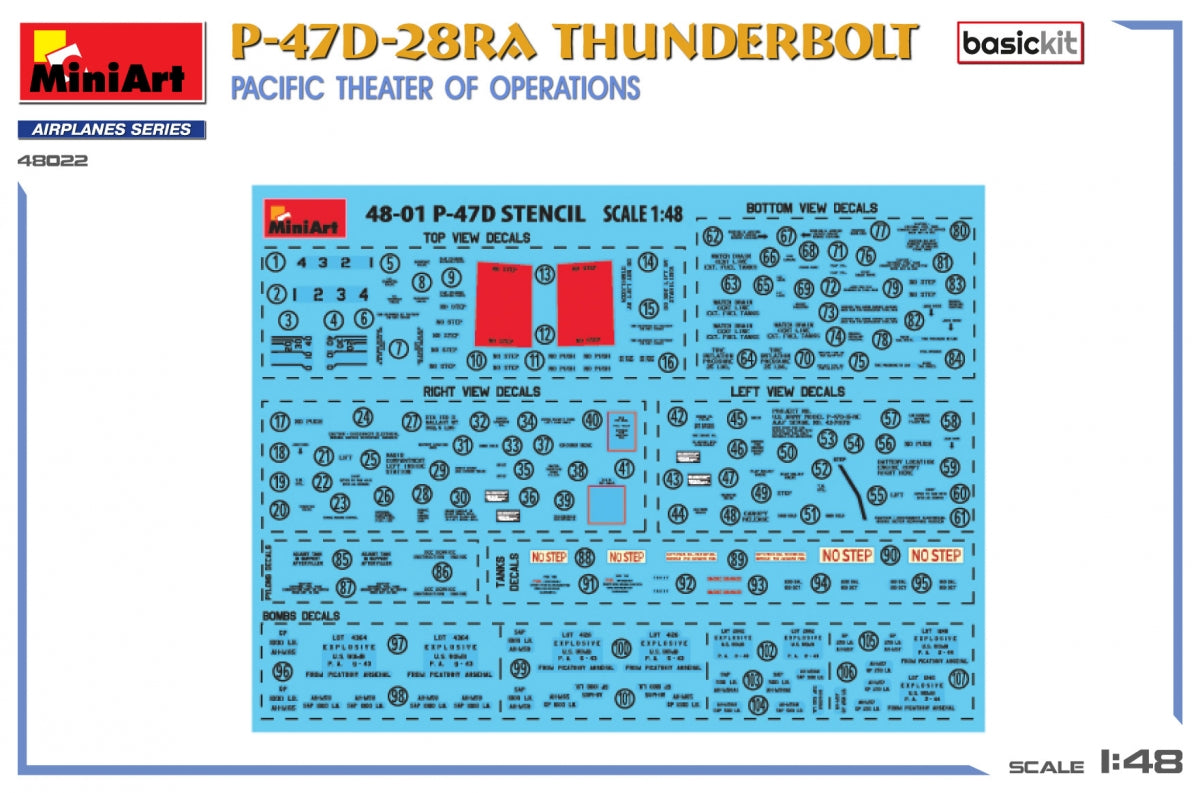 MiniArt 48022 P-47D-28RA THUNDERBOLT. PACIFIC THEATER OF OPERATIONS. BASIC KIT 1/48 – imagen 7