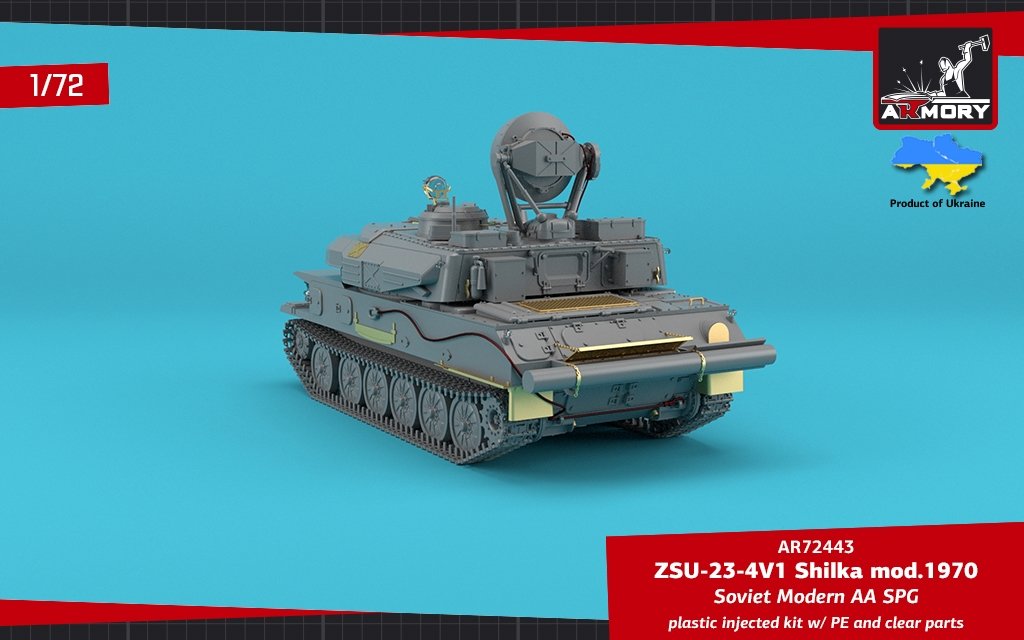 Armory Models 72443 ZSU-23-4V1 Shilka mod.1970 Soviet Modern AA SPG 1/72 – imagen 3