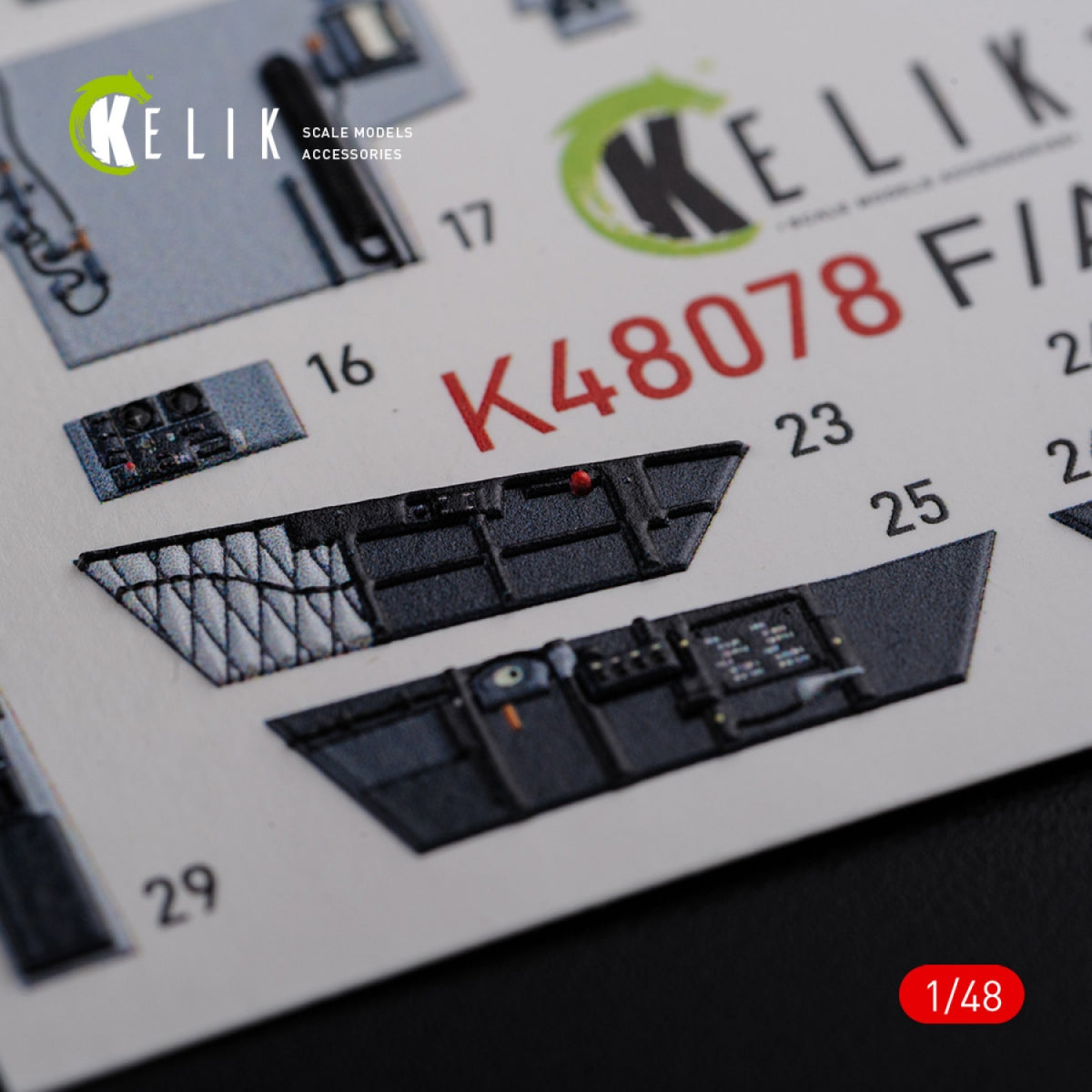 KELIK K48078 F/A-18F Super Hornet interior 3D decals for MENG kit 1/48 – immagine 5