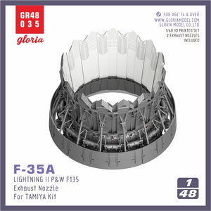 Gloria GR48035 F-35A Exhaust Nozzle TAMIYA 1/48 – immagine 2