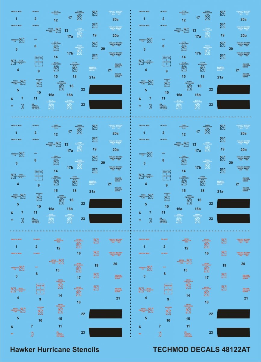 Techmod 48122 Hurricane Stencils 1/48 – image 2