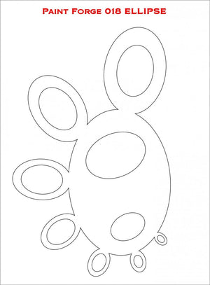 Paint Forge PFST018M STENCIL - ELLIPSE – zdjęcie 2
