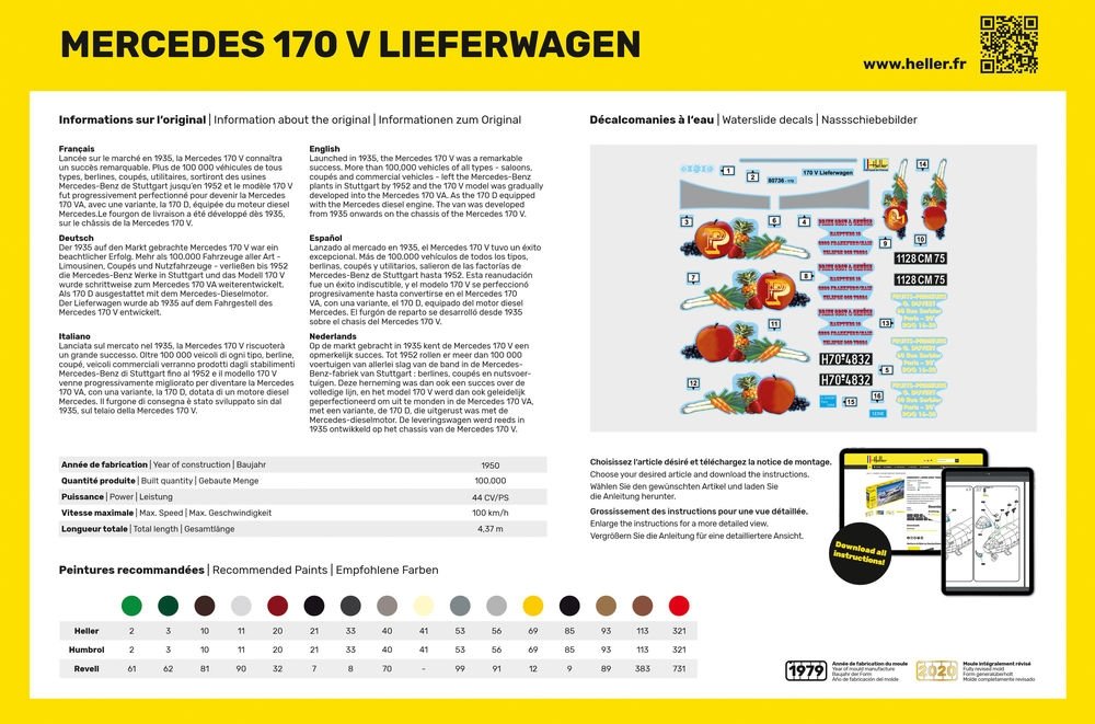 Heller 80736 MB 170 Lieferwagen 1/24 – imagen 4