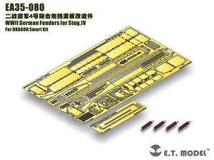 E.T. Model EA35-080 WWII German Fenders for Stug.IV For DRAGON Smart Kit 1/35 – immagine 2