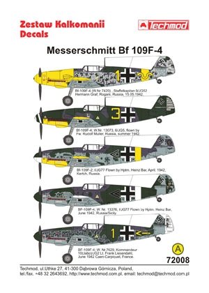 Techmod 72008 - Messerschmitt Bf 109F-4 1/72 – zdjęcie 2