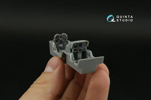 Intérieur imprimé en 3D et coloré sur papier décalcomanie Quinta Studio QDS-48374 F/A-18F (version initiale) (petite version) 1/48  – image 3