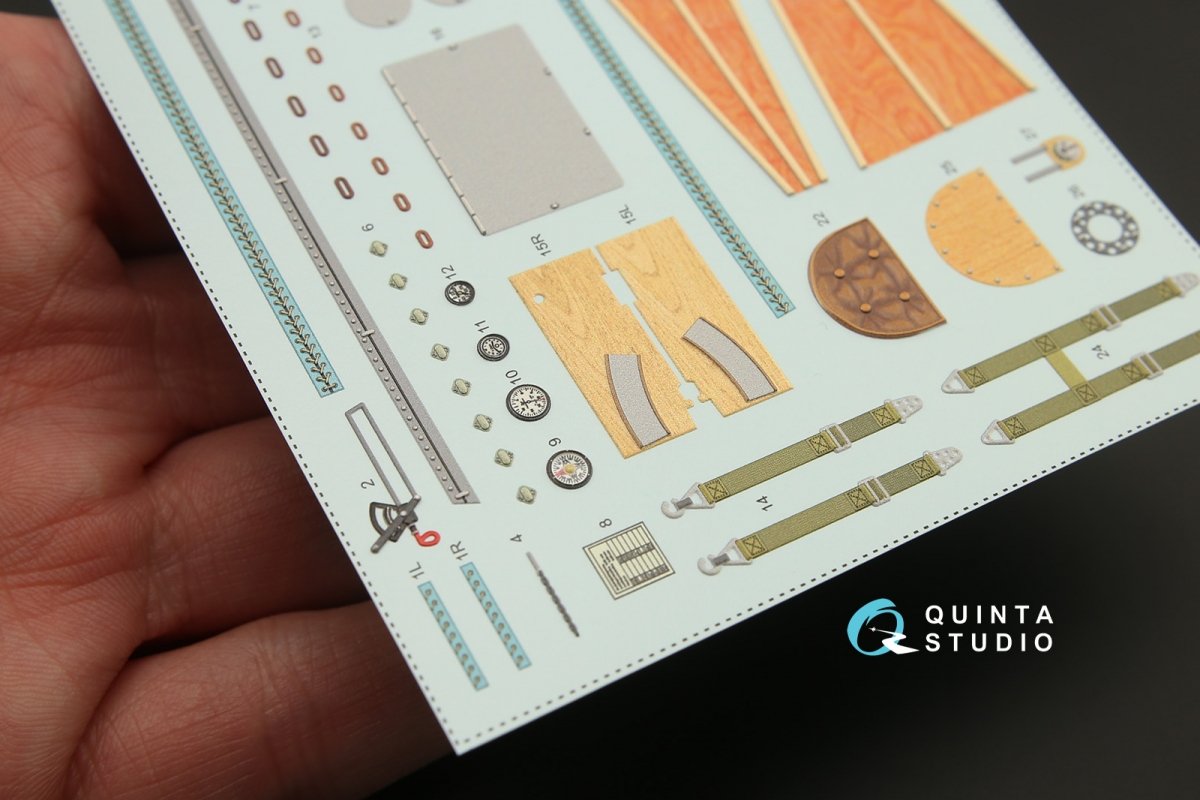 Quinta Studio QD32060 Fokker Dr.1 3D-Printed &amp;amp; coloured Interior on decal paper (for Roden kit) 1/32 – Bild 3
