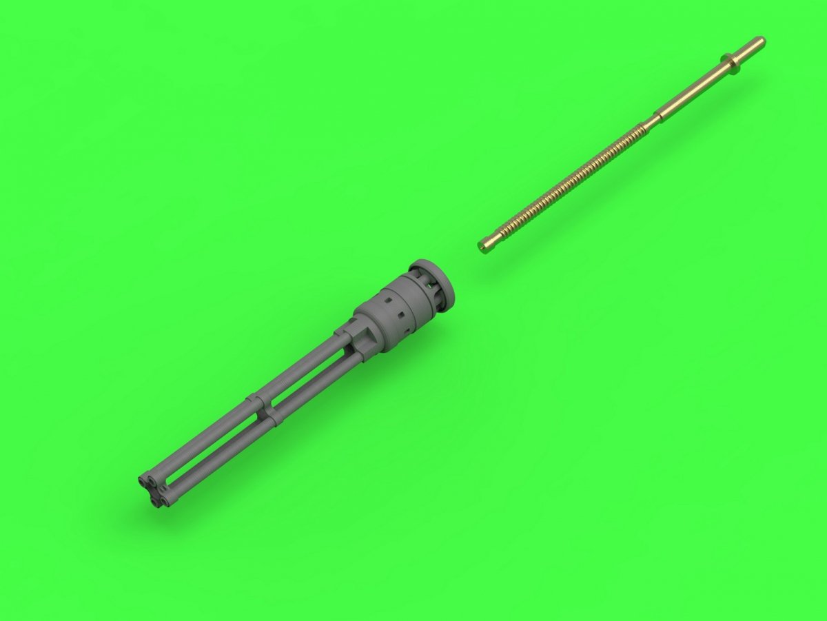Master AM-72-110 Mi-24 (Hind D/E) - JakB-12.7 machine gun barrel and DUAS probe (metal and resin parts) 1/72 – immagine 5