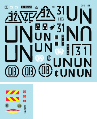 Star Decals 35-C1159 Balkan Peacekeepers # 8. White Warriors 1/35 – immagine 2