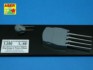 Aber 350L-48 Set of barrels 356mm x 10; 133mm x 16 for King George V, Prince of Wales 1/350 – image 4