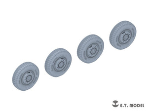 E.T. Model P35-103 WWII German Sd.Kfz.234 Small Diameter Weighted Wheels Type.3 1/35 – Bild 2