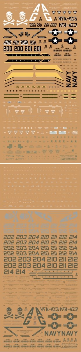HobbyDecal AL48002V1 F/A-18F VFA-103 Jolly Rogers May 2006 1/48 – imagen 4