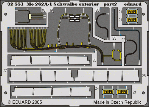 Eduard 32551 Me 262A-1 Schwalbe exterior 1/32 TRUMPETER – imagen 3