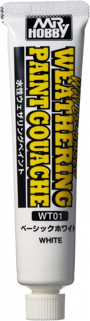 Gunze Sangyo WT-01 Weathering Water-Based Paint Gouache Basic White 20ml