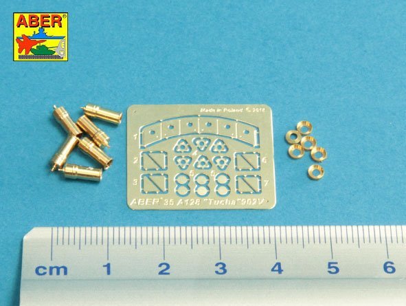 Aber 35A128 Soviet smoke Discharges system for BMP-1 902V “Tucha” with rack 1/35