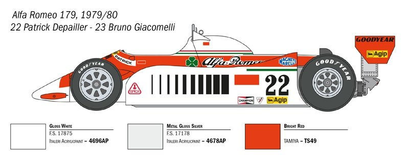 Italeri 4704 ALFA ROMEO 179 - 179C 1/12 – Bild 15