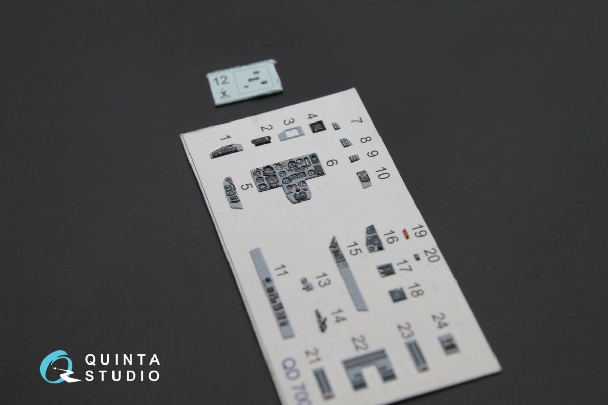 Quinta Studio QD72002 MiG-29 9-13 3D-Printed &amp;amp; coloured Interior on decal paper for 7278 Zvezda kit 1/72 – imagen 2