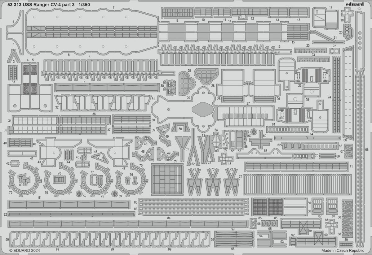 Eduard BIG5374 USS Ranger CV-4 TRUMPETER 1/350 – imagen 4