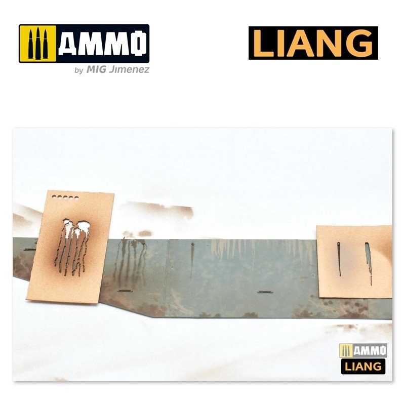 Pochoirs pour aérographe Liang 0002 : effets de coulures et de mouillé – image 5