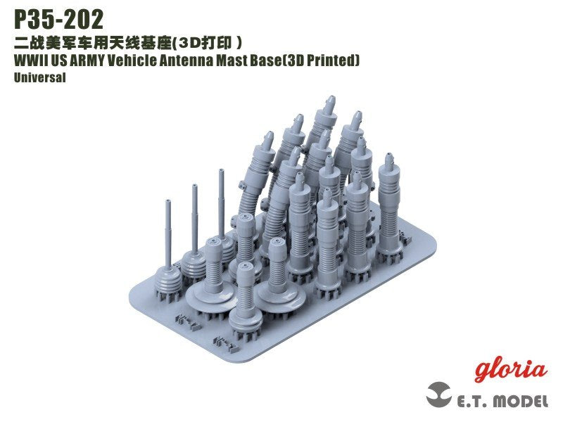 Base de mât d'antenne pour véhicule de l'armée américaine de la Seconde Guerre mondiale ET Model P35-202 (impression 3D) 1/35