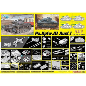 Dragon 6954 Pz.Kpfw. III Ausf.J Initial/Early Production 2in1 1/35 – imagen 2