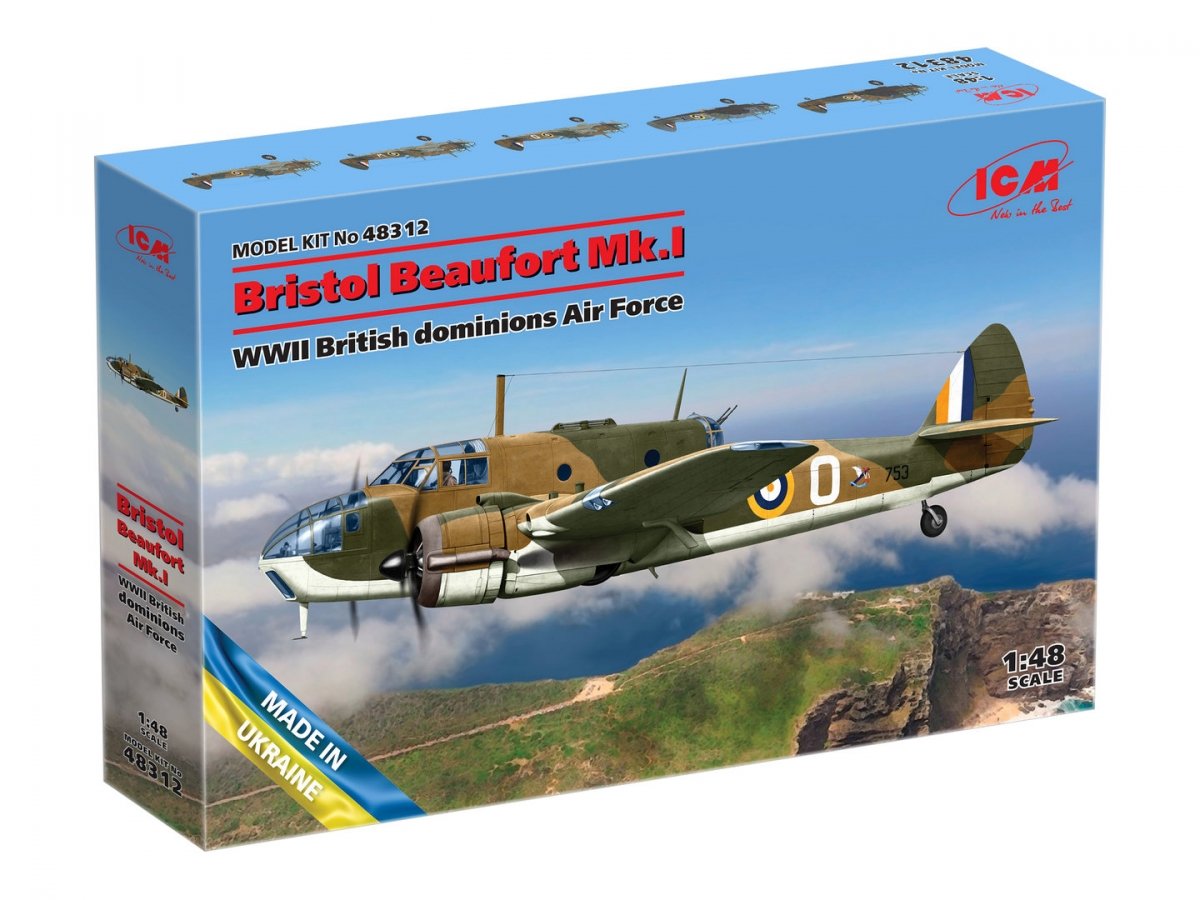 ICM 48312 Bristol Beaufort Mk.I WWII British dominions Air Force 1/48 – zdjęcie 2