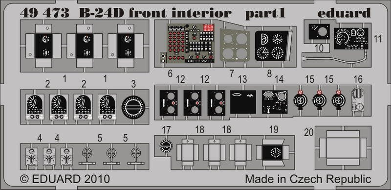 Eduard 49473 B-24D front interior 1/48 Revell Academy – image 3