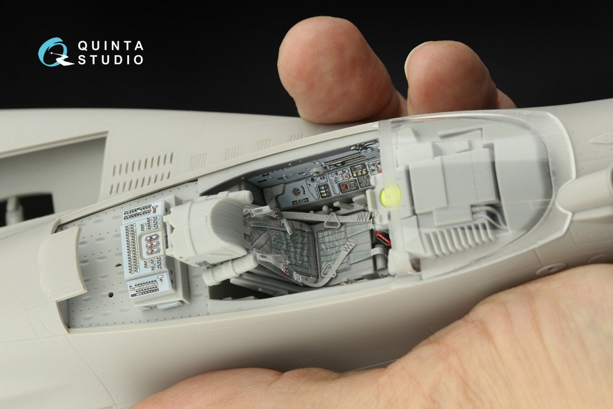 Quinta Studio QD32175 MiG-29 9-12 Fulcrum A 3D-Printed &amp;amp; coloured Interior on decal paper (Trumpeter) 1/32 – immagine 14
