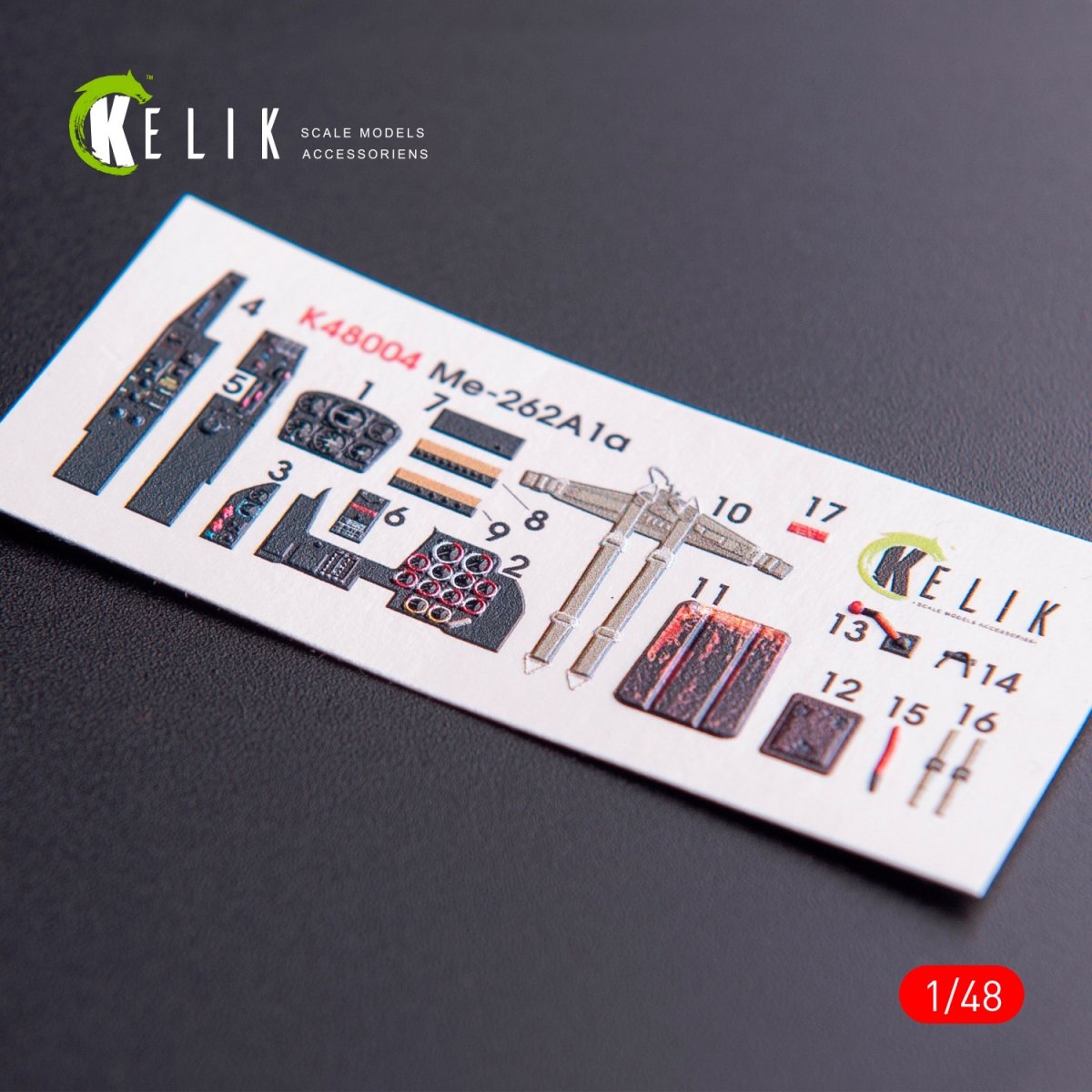 KELIK K48004 ME-262A1 INTERIOR 3D DECALS FOR TAMIYA KIT 1/48 – zdjęcie 3
