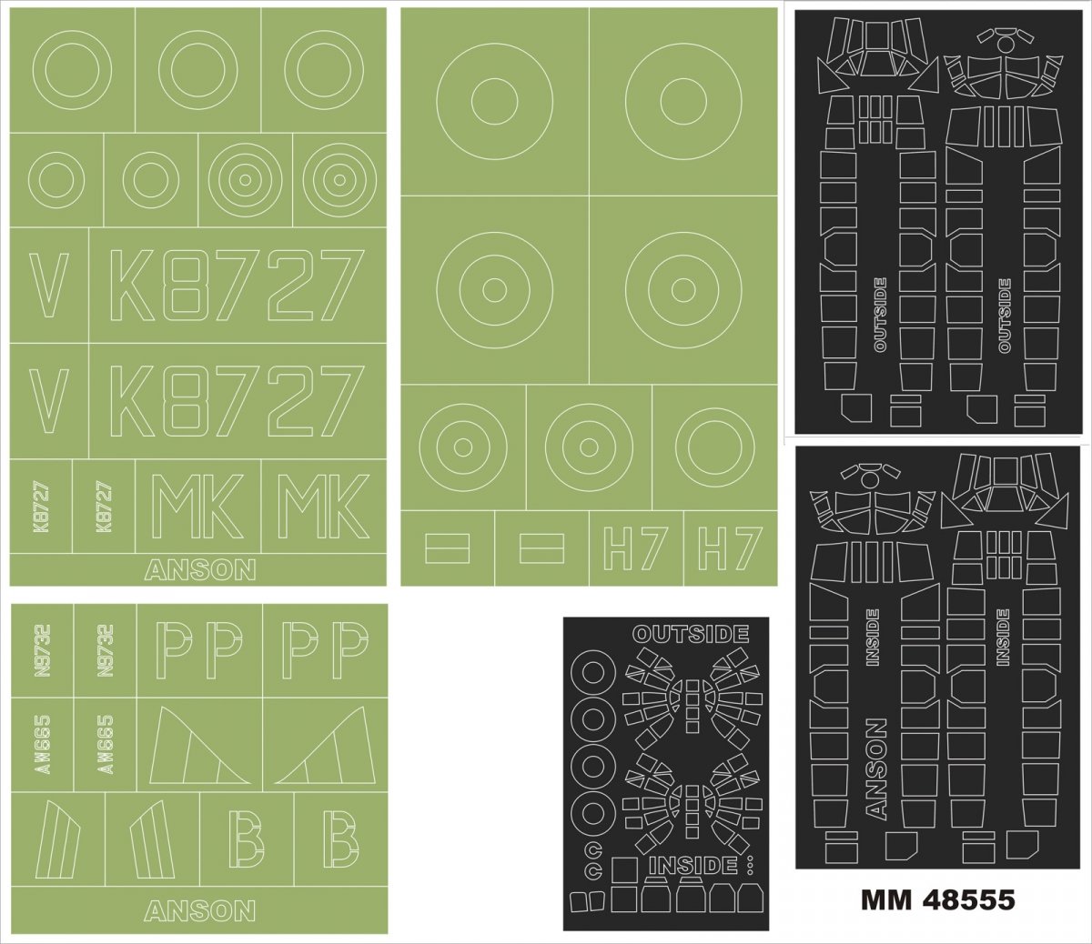 Montex MM48555 AVRO ANSON pour AIRFIX A09191 1/48