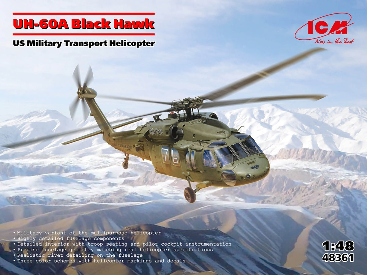 ICM 48361 UH-60A Black Hawk US Military Transport Helicopter 1/48 – image 2