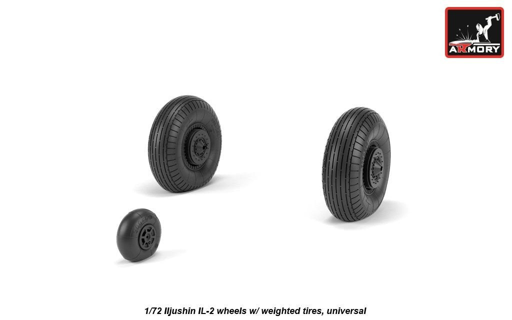 Armory Models AW72056 Iljushin IL-2 Bark late type wheels w/ weighted tires 1/72 – Bild 4