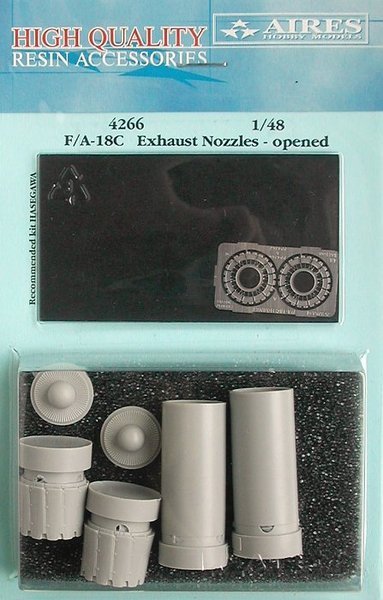 Buses d&amp;#39;échappement Aires 4266 F/A-18C Hornet - position ouverte 1/48 Hasegawa